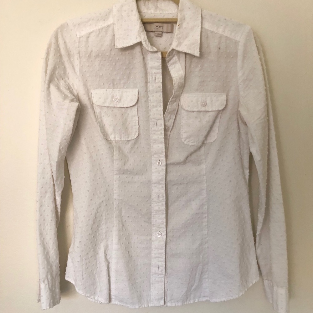 White Long Sleeve Button-Down